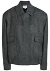 Stella Mccartney Flap-pocket Herringbone Jacket In Gray