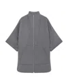 Stella Mccartney High-collar Wool Casual Jacket In Gray