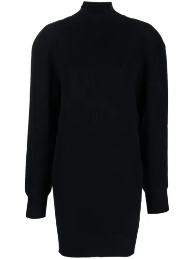 Stella Mccartney Knitted Dress With Fitted Silhouette And Open Back In Blue