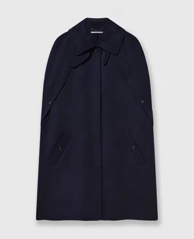 STELLA MCCARTNEY HIGH-NECK BUTTON-UP CAPE