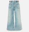 Stella Mccartney High-rise Cropped Flared Jeans In Blue