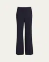 Stella Mccartney High-rise Flare Crepe Trousers In Ink