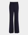 Stella Mccartney High-rise Flare Crepe Trousers In Ink
