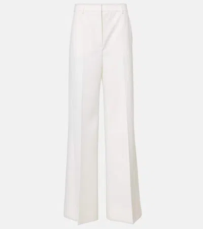 STELLA MCCARTNEY HIGH-RISE PLEATED WOOL WIDE-LEG PANTS
