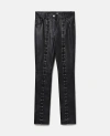 STELLA MCCARTNEY HIGH-RISE STRAIGHT-LEG WHIPSTITCHED ALTER MAT TROUSERS