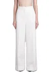 Stella Mccartney Wool Flared Trousers In White