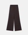 Stella Mccartney High-rise Wide-leg Wool Trousers In Dark Chocolate Brown