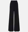 Stella Mccartney Womens Black Wide-leg High-rise Wool Tuxedo Trousers In Black