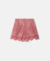 Stella Mccartney Red Short For Girl With Hearts In High Summer Hearts