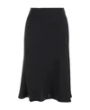 Stella Mccartney Draped Midi Skirt In Black
