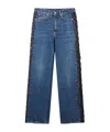 Stella Mccartney Womens Blue Vintage Denim Faded-wash Straight-leg High-rise Jeans In Blue