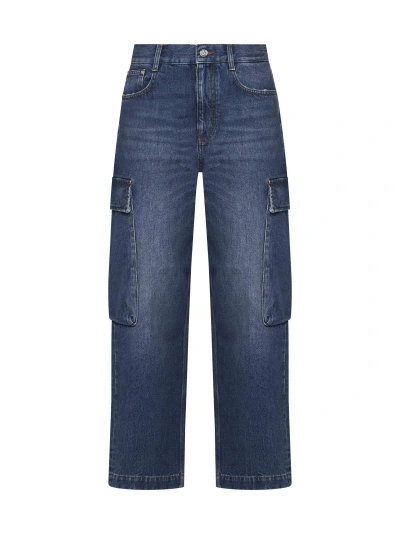 Stella Mccartney High-waisted Cropped Leg Jeans In Blue