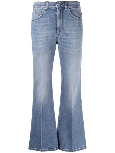Stella Mccartney High-waisted Flared Jeans In Azul