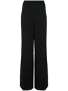 Stella Mccartney High-rise Flared Stretch-wool Pants In 1000 Black