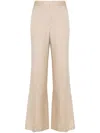 Stella Mccartney High-waisted Flared Trousers In Nude & Neutrals