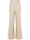 Stella Mccartney High-waisted Flared Trousers In Nude & Neutrals