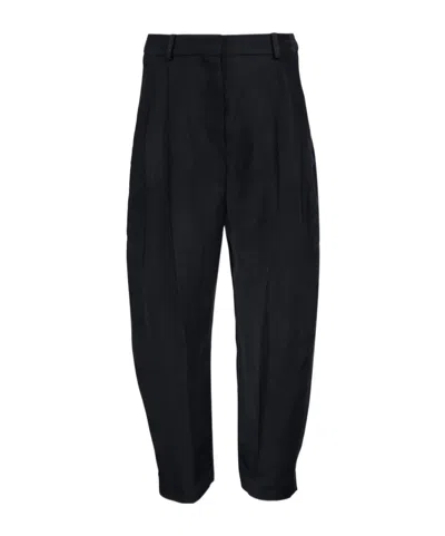 Stella Mccartney High-waisted Loose Fit Trousers In Black