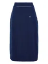 Stella Mccartney High-waisted Midi Skirt In Blue