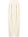 Stella Mccartney High-waisted Pleated Trousers In Neutrals