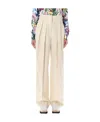 Stella Mccartney High-waisted Pleated Trousers In Nude