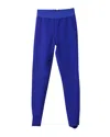 Stella Mccartney High Waisted Stretch Skinny Pants In Blue Cotton In Blue