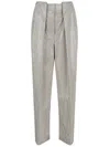 Stella Mccartney High-waisted Trousers With Relaxed Fit In Gray