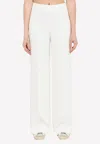 Stella Mccartney Crepe Wide-leg Pants In Cream