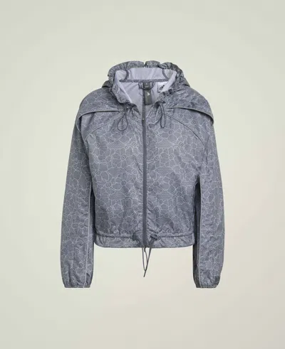 Stella Mccartney High-neck Hooded Jacket In Blue