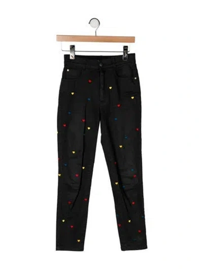 Pre-owned Stella Mccartney High-rise Straight Leg Jeans In Black