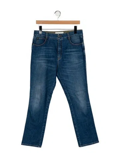 Pre-owned Stella Mccartney High-rise Straight Leg Jeans In Blue