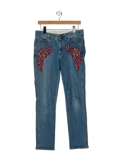 Pre-owned Stella Mccartney High-rise Straight Leg Jeans In Blue