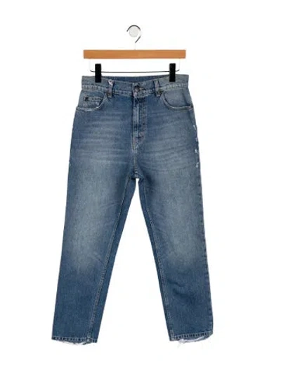Pre-owned Stella Mccartney High-rise Straight Leg Jeans In Blue