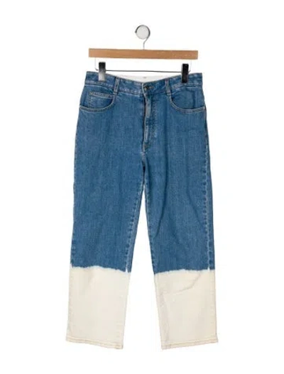 Pre-owned Stella Mccartney High-rise Straight Leg Jeans In Blue