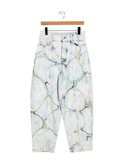 Pre-owned Stella Mccartney High-rise Straight Leg Jeans In Blue