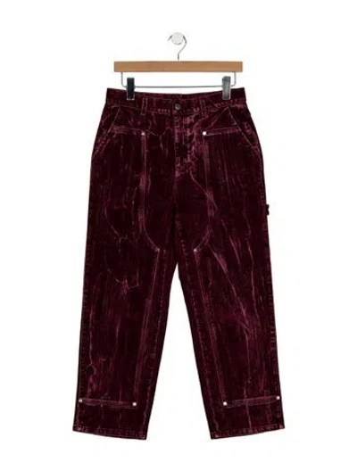 Pre-owned Stella Mccartney High-rise Straight Leg Jeans In Burgundy