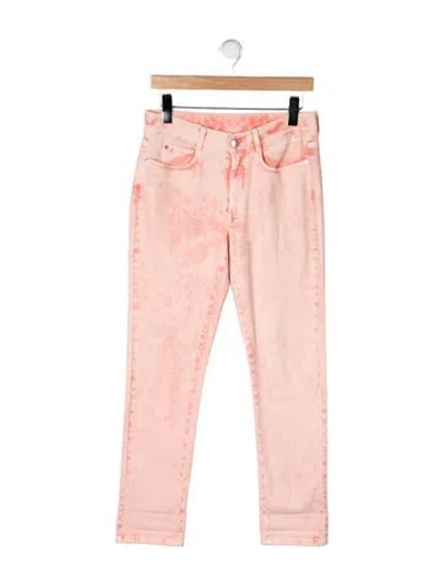 Pre-owned Stella Mccartney High-rise Straight Leg Jeans In Pink