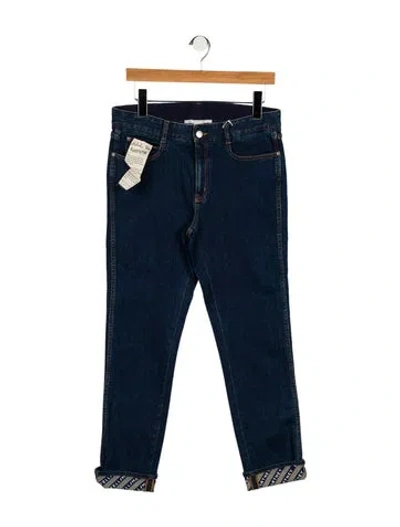 Pre-owned Stella Mccartney High-rise Straight Leg Jeans W/ Tags In Blue