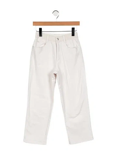 Pre-owned Stella Mccartney High-rise Straight Leg Jeans In White