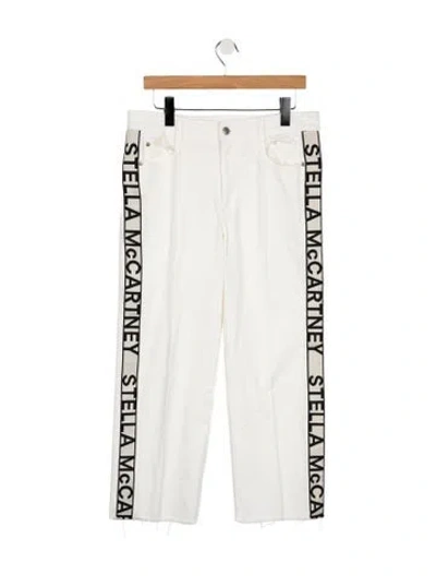 Pre-owned Stella Mccartney High-rise Straight Leg Jeans In White