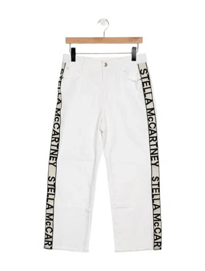 Pre-owned Stella Mccartney High-rise Straight Leg Jeans In White