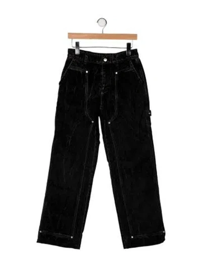 Pre-owned Stella Mccartney High-rise Wide Leg Jeans In Black
