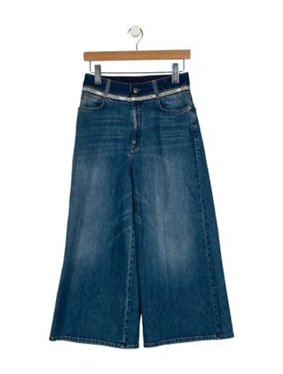 Pre-owned Stella Mccartney High-rise Wide Leg Jeans In Blue
