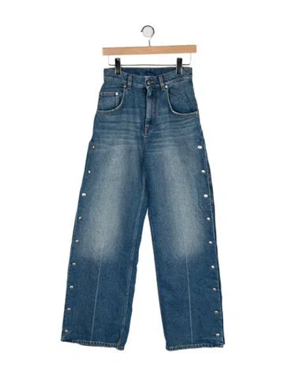 Pre-owned Stella Mccartney High-rise Wide Leg Jeans In Blue
