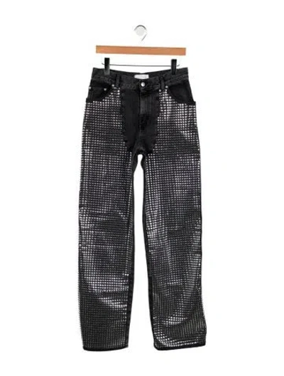 Pre-owned Stella Mccartney High-rise Wide Leg Jeans W/ Tags In Grey/metallic