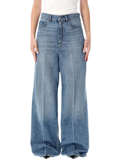 Stella Mccartney High-rise Wide-leg Jeans In Iconic Mid Vintage Blue