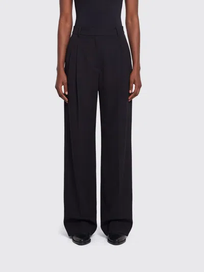 Stella Mccartney High-waisted Wool Palazzo Trousers With Pleats In Black