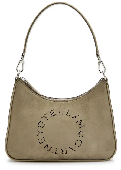Stella Mccartney Hobo Faux Suede Cross-body Bag In Brown