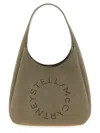 Stella Mccartney Grey Logo Large Shoulder Bag In Brown