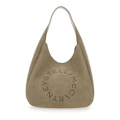 Stella Mccartney Hobo Large Shoulder Bag In Sand