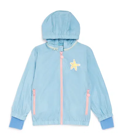 Stella Mccartney Starfish Detail Zipper Jacket In Blue
